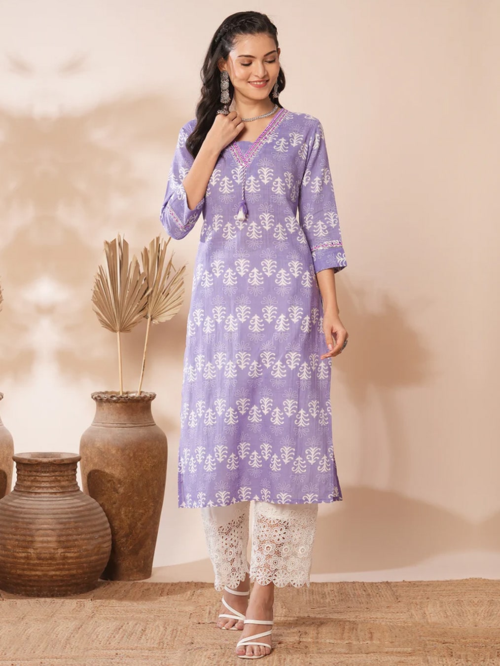 Purple Pine Tree Ethnic Costume